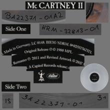 1980 05 16 - 2017 11 17 - McCARTNEY II - CLEAR VINYL - 6 02557 83677 6 - 0602557567571 - pic 4