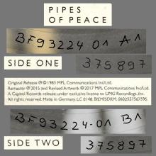1983 10 17 - 2017 11 17 - PIPES OF PEACE - SILVER VINYL - 6 02557 83678 3 - 0602557567595  - pic 4