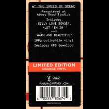 1976 04 09 - 2017 11 17 - WINGS AT THE SPEED OF SOUND - ORANGE VINYL - 6 02557 83674 5 - 0602557567618 - pic 9