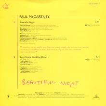 1997 12 18 - BEAUTIFUL NIGHT ⁄ LOVE COME TUMBLING DOWN - PAUL MCCARTNEY - RP 6489 - pic 2