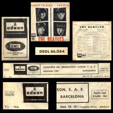 SPAIN 1965 06 10 - DSOL 66.064 - TICKET TO RIDE ⁄ YES IT IS - SLEEVE 4 LABEL 1 A - pic 1