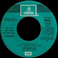 SPAIN 1976 05 01 - 1J 006-06.103 - YESTERDAY ⁄ I SHOULD HAVE KNOWN BETTER - SLEEVE 1 LABEL 2  - pic 1