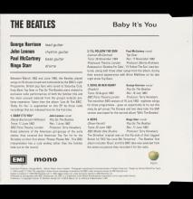 THE BEATLES DISCOGRAPHY UK - 1995 03 20 - THE BEATLES BABY IT'S YOU - 7 2438 82073 2 4 - CD  - pic 1