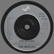 1995 12 04 - FREE AS A BIRD - 7243 8 82587 2 2 - 2 TRACK 7INCH - R 6422 - UK - pic 1
