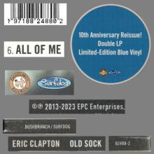 2023 08 25 - OLD SOCK - ERIC CLAPTON - DOUBLE LP - 82488-2 - BLUE VINYL - pic 6