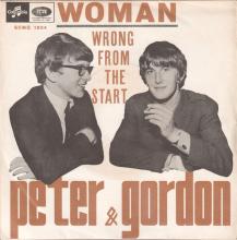 PETER AND GORDON - WOMAN - SCMQ 1924 - ITALY - pic 1