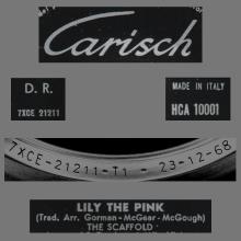 1968 10 18 THE SCAFFOLD - LILLY THE PINK - ITALY - HCA 10001 - pic 1