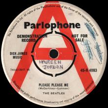 1963 01 11 - PLEASE, PLEASE ME / ASK ME WHY - 45-R 4983 - PROMO - pic 1