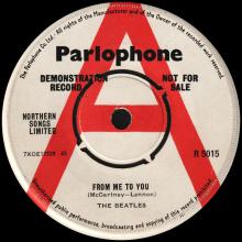 1963 04 12 - FROM ME TO YOU ⁄ THANK YOU GIRL - R 5015 - PROMO - pic 1