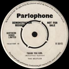 1963 04 12 - FROM ME TO YOU ⁄ THANK YOU GIRL - R 5015 - PROMO - pic 1