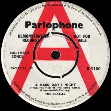 1964 07 10 - A HARD DAY'S NIGHT / THINGS WE SAID TODAY - R 5160 - PROMO - pic 1