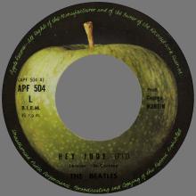 THE BEATLES FRANCE 45 - 1968 11 01 - SLEEVE A  ⁄ RECORD 2 - APPLE L APF 504 - HEY JUDE ⁄ REVOLUTION -1 - pic 5
