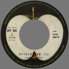 THE BEATLES FRANCE 45 - 1968 11 01 - SLEEVE A  ⁄ RECORD 2 - APPLE L APF 504 - HEY JUDE ⁄ REVOLUTION -1 - pic 6