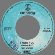 THE GREATEST STORY - I NEED YOU ⁄ DIZZY MISS LIZZY - 3C 006-04455 - BLUE SKYE LABEL - C - pic 1