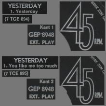 HOLLAND - 1966 03 00 - 4 - YESTERDAY - GEP 8948 -1 - pic 1