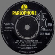 BILLY J. KRAMER WITH THE DAKOTAS - DO YOU WANT TO KNOW A SECRET ⁄ I'LL BE ON MY WAY ⁄BAD TO ME ⁄ I CALL YOUR NAME - GEP 8885 - U - pic 3