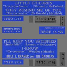 BILLY J. KRAMER WITH THE DAKOTAS - I'LL KEEP YOU SATISFIED - DSOE 16.595 - SPAIN - EP - pic 4