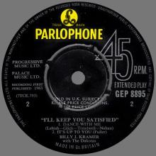 BILLY J. KRAMER WITH THE DAKOTAS - I'LL KEEP YOU SATISFIED - GEP 8895 - UK - EP - pic 5