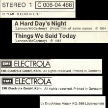 A HARD DAY'S NIGHT - THINGS WE SAID TODAY - 1976 / 1987 - 1 C 006-04 466 - 1 - SLEEVES - pic 7