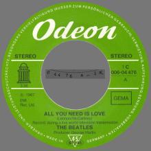 ALL YOU NEED IS LOVE - BABY , YOU'RE A RICH MAN - 1976 / 1987 - 1C 006-04 476 - 2 - RECORDS - pic 1