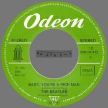ALL YOU NEED IS LOVE - BABY , YOU'RE A RICH MAN - 1976 / 1987 - 1C 006-04 476 - 2 - RECORDS - pic 1