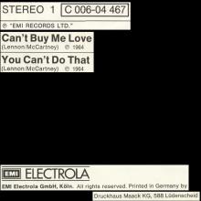 CAN'T BUY ME LOVE - YOU CAN'T DO THAT - 1976 / 1987 - 1C 006-04 467 - 1 - SLEEVES - pic 1