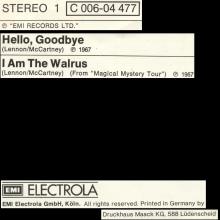 HELLO, GOODBYE - I AM THE WALRUS - 1976 / 1987 - 1C 006-04 477 - 1 - SLEEVES - pic 5