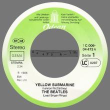 YELLOW SUBMARINE - ELEANOR RIGBY - 1976 / 1987 - 1C 006-04 473 - 2 - RECORDS - pic 11