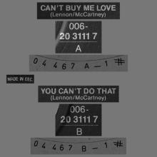 CAN'T BUY ME LOVE - YOU CAN'T DO THAT - 1992 - 006- 20 3111 7 - 2 - RECORDS - pic 1