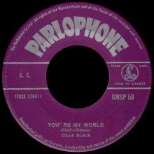 CILLA BLACK - IT'S FOR YOU - GREECE - GMSP 58 - pic 5