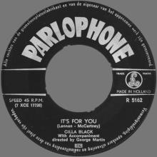 CILLA BLACK - IT'S FOR YOU - HOLLAND - R 5162 - pic 1