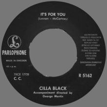 CILLA BLACK - IT'S FOR YOU - SWEDEN - R 5162 - pic 3