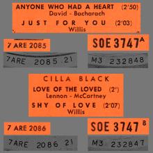 CILLA BLACK - LOVE OF THE LOVED - FRANCE - SOE 3747 - EP - pic 4