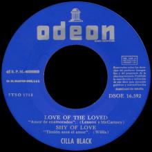 CILLA BLACK - LOVE OF THE LOVED - SPAIN - DSOE 16.592 - A - EP - pic 5