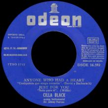 CILLA BLACK - LOVE OF THE LOVED - SPAIN - DSOE 16.592 - B - EP - pic 1