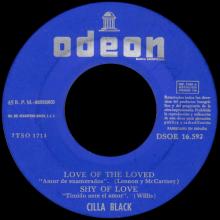 CILLA BLACK - LOVE OF THE LOVED - SPAIN - DSOE 16.592 - B - EP - pic 5