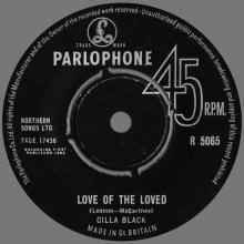 CILLA BLACK - LOVE OF THE LOVED - UK - R 5065 - CORRECT NAME CILLA - pic 1