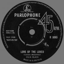 CILLA BLACK - LOVE OF THE LOVED - UK - R 5065 - MISSPELLED NAME CILIA - pic 1