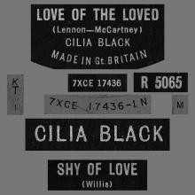 CILLA BLACK - LOVE OF THE LOVED - UK - R 5065 - MISSPELLED NAME CILIA - pic 4