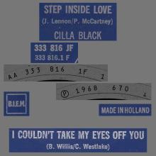 CILLA BLACK - STEP INSIDE LOVE - HOLLAND - JF 333 816 - pic 1