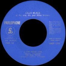 CILLA BLACK - STEP INSIDE LOVE - PORTUGAL - LMEP 1310 - EP - pic 1