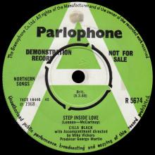 CILLA BLACK - STEP INSIDE LOVE - UK - R 5674 - PROMO - pic 1