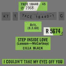 CILLA BLACK - STEP INSIDE LOVE - UK - R 5674 - PROMO - pic 4