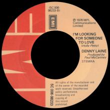 DENNY LAINE - IT'S SO EASY ⁄ LISTEN TO ME - I'M LOOKING FOR SOMEONE TO LOVE - HOLLAND - 5C 006-98233 - pic 5