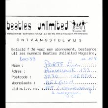 FANCLUB MAIL FLYER - BEATLES UNLIMITED - 1970 - pic 1