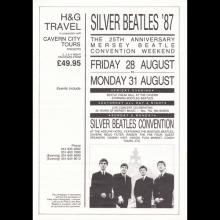 FANCLUB MAIL FLYER 1976 1987 LIVERPOOL BEATLES CONVENTION - ADELPHI HOTEL - pic 1