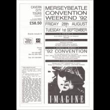 FANCLUB MAIL FLYER 1976 1987 LIVERPOOL BEATLES CONVENTION - ADELPHI HOTEL - pic 1