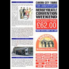 FANCLUB MAIL FLYER 1976 1987 LIVERPOOL BEATLES CONVENTION - ADELPHI HOTEL - pic 8