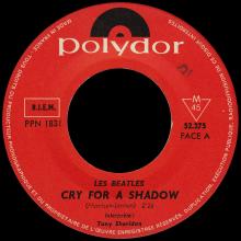 FRANCE THE BEATLES 45 POLYDOR - 1964 06 00 - POLYDOR 52 275 - CRY FOR A SHADOW ⁄ WHY - pic 3