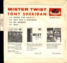 FRANCE THE BEATLES EP POLYDOR - 1962 01 26 - MISTER TWIST - 21 914 Médium - pic 1